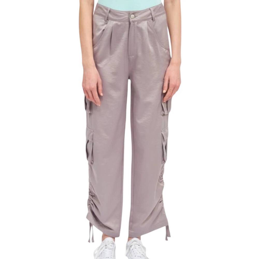 NEW EMORY PARK pocket detail cargo pants in light grey